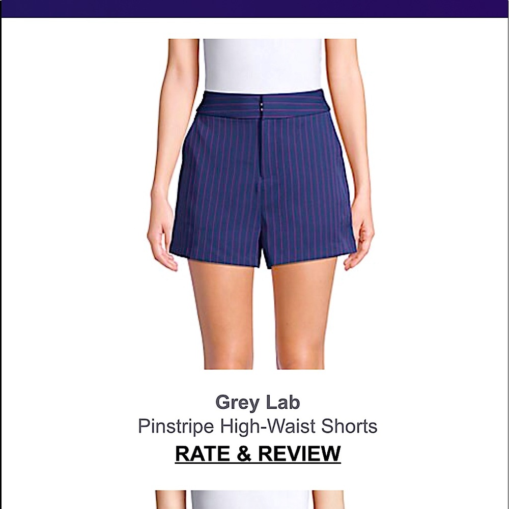 Grey Lab Los Angeles Pinstripe high waist short